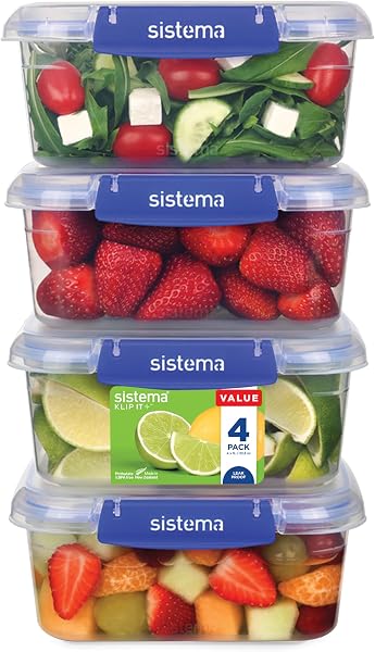 Sistema KLIP IT PLUS — Récipients hermétiques 1 L, lot de 4